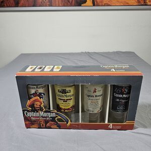 NEW BOX Captain Morgan 15 Oz/444ml Official Crew Gear Pint Glasses. Set of 4